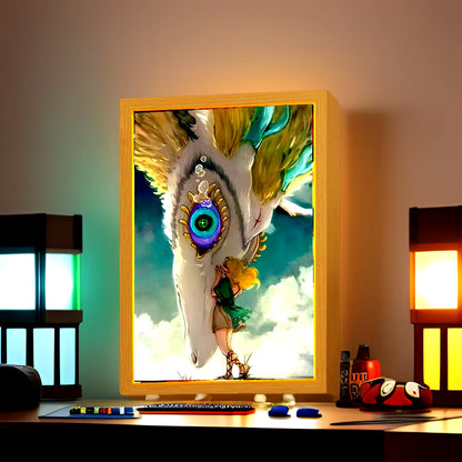 Legend of Zelda Light Painting Photo Frame Princess Zelda Action Figure Led Night Light Anime Figures Collection Room Decor Gift