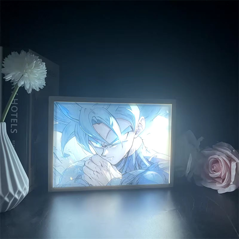 Naruto Usb Night Light Anime Light Painting Bedroom Decoration Manga Paper Carving Lamp Desktop Decoration Sasuke Photo Frame